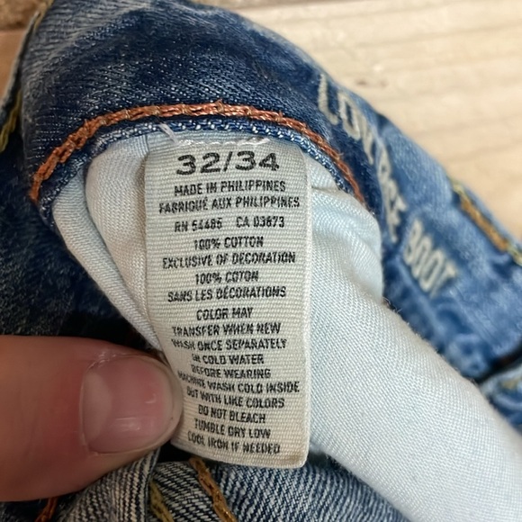 American Eagle Outfitters size 32X34 Low-rise Boot Medium Wash Soft Denim Jeans - Picture 12 of 12